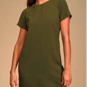 Lulus Olive Green Shift Dress